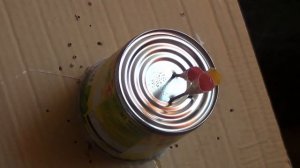 Дротик из гвоздя vs консервная банка