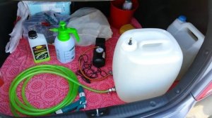 Авто мойка из пластиковой канистры.