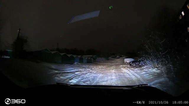 Видеорегистратор "360 G500H", съёмка в тёмнре время суток без освещения. смотреть онлайн