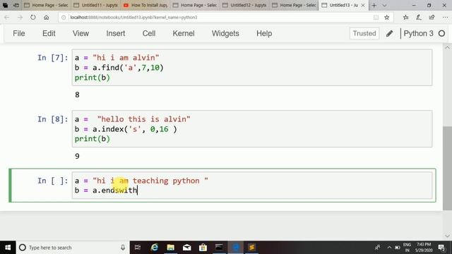 string build in function in python