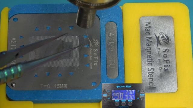 Set air gun temp reballing MacBook Air 13inch A2179 CPU