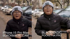 Сравнение iPhone 15 Pro Max с Камерой Blackmagic 6K Pro и Кинокамерой RED Raven Dragon 4.5K