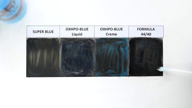 Cold Bluing Solutions Test: Super Blue, Oxpho-Blue, Formula 44/40, Oxpho-Blue Crème, Aluminum Black