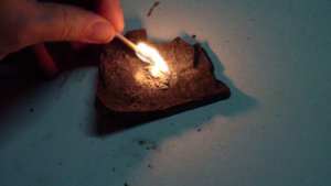 Пример того как горит нормальная серебрянка