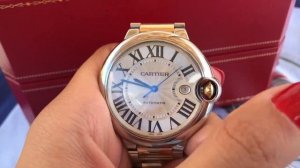 EASY DIY ADJUST DATE & TIME | BALLON BLEU DE CARTIER WATCH 42 MM, 18K YELLOW GOLD, STEEL