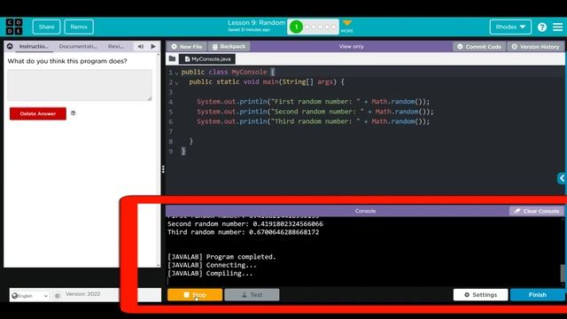 AP CS A - Code.org: Unit 4: Lesson 9 #1 (2022) смотреть онлайн