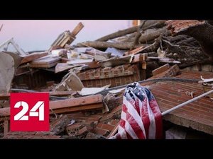 Мощный торнадо обрушился на город Гейлорд в США - Россия 24