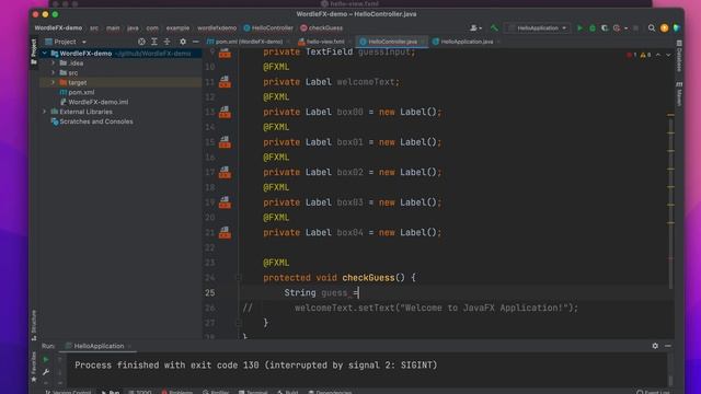 JavaFX Wordle demo смотреть онлайн