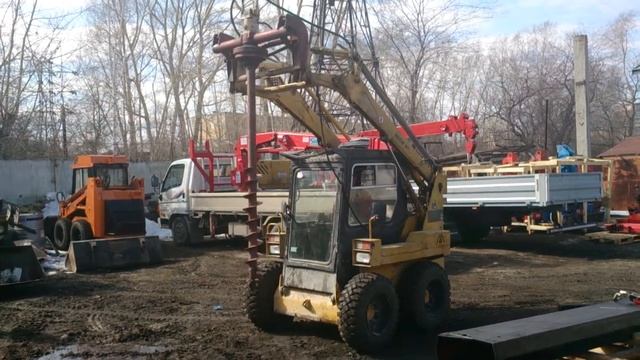 Демонстрация бур на минипогрузчик мксм800