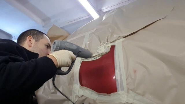 Покраска авто. Локальная покраска трёхслойкой.