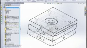 Инструментальный цех пресс-форма в СолидВоркс 1.2