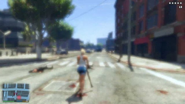 GTA 5 Lauren's Five Star Cop Battle at Police Station + Police Chase + Wanted Level Escape смотреть онлайн