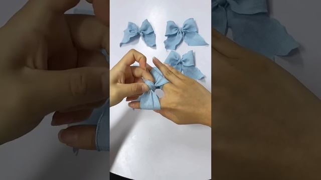 Folding bow cloth ribbon method