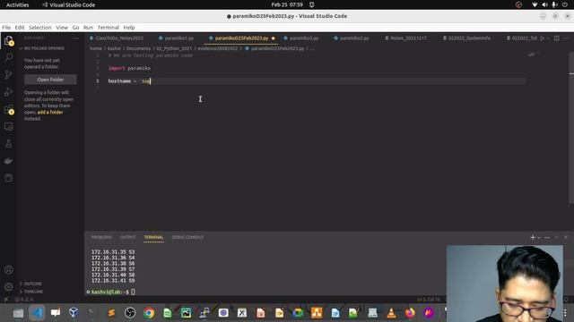 63) 2023 02 25 07 42 12 Setup VM lab for paramiko, Explore docs.paramiko.org, import paramiko. смотреть онлайн