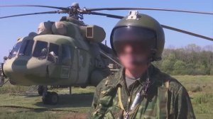Кадры боевой работы экипажей вертолетов Ми-8МТВ-5 и Ка-52 армейской авиации