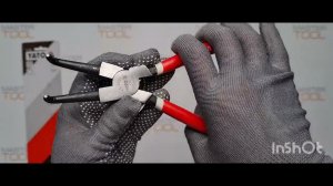 Съёмник стопорных колец YATO загнутый, сжатие, 225 мм арт.YT-1991