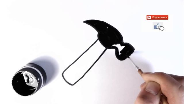 Как нарисовать МОЛОТОК/Учим ЦВЕТА/Раскраска для детей ИНСТРУМЕНТ/How to draw a HAMMER/МУЛЬТИРУМ