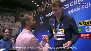 Le Français Léon Marchand a battu le record du monde du 400m 4 nages