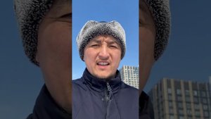 Пятничный намаз в Атырау. Настоящая зима!!! Погода- супер.