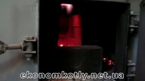 Работа пиролизного твердотопливного котла видео