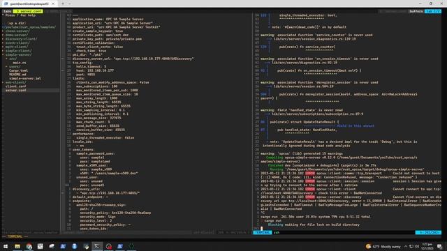 Connecting to OPCUA Rust Server in Linux PC via OPCUA python client GUI on Windows PC смотреть онлайн