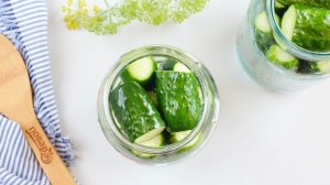 Маринованные огурцы в литровых банках