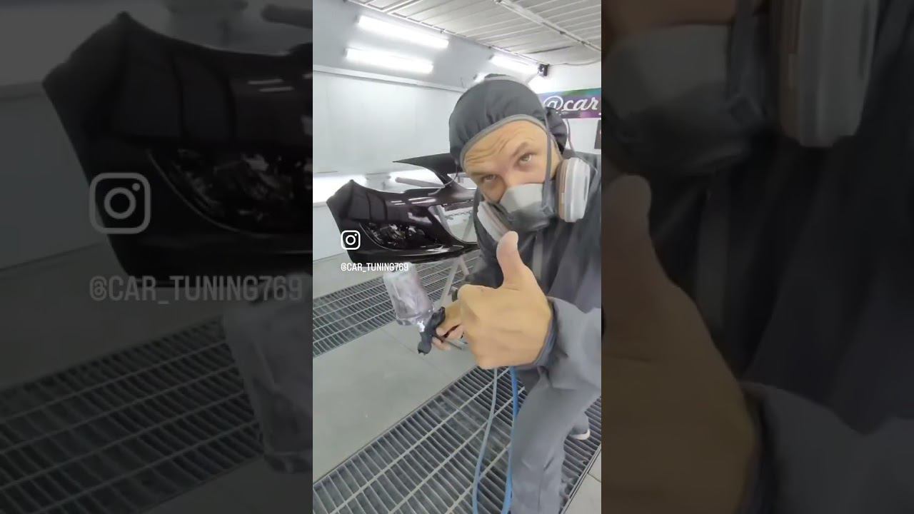 Покраска бампера за 1 минуту #walcom #sagola #iwata #carpainter #покраскасвоимируками