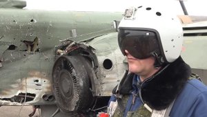 Летчик штурмовика Су-25 сумел посадить самолет после попадания в него ракеты ПЗРК.mp4