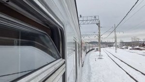 поезд 92 Москва ÷ Мурманск прибытие на ст.Медвежья гора Карелия