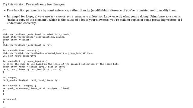 Code Review: Linear cryptanalysis of a substitution permutation network (2 Solutions!!)