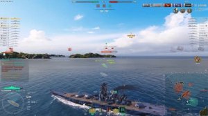 Japanese Battleship MUSASHI wows (Too strong for Tier 9) World of Warships #wows #worldofwarships