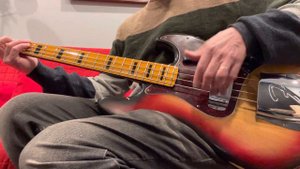 1972 USA Fender Jazz Bass Sunburst Modified Middle Knob Blend Control