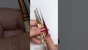 Какие кисти нужны для того, чтоб начать рисовать акварелью на ногтях?