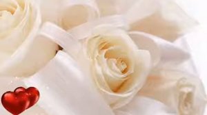 Футажи для видеомонтажа   белые розы   два сердца