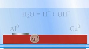 Электрохимическая коррозия (алюминий — медь)