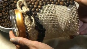 Подарок из кофейных зерен/ БАНКА ДЛЯ ХРАНЕНИЯ КОФЕ