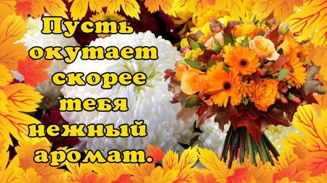 Пусть ОСЕННИЕ  ЦВЕТЫ  подарят душевное тепло, радость и свет ??????Желаю ЗАМЕЧАТЕЛЬНОГО НАСТРОЕНИЯ!