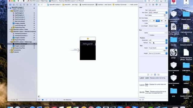 [WatchKit] Делаем самый простой Hello World для Apple Watch OS на Objective-C смотреть онлайн