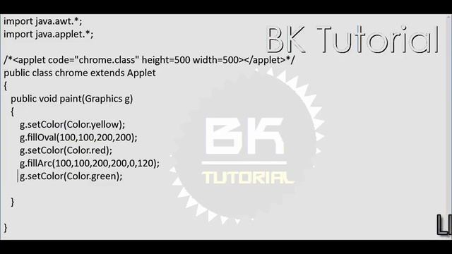 How to Create a Chrome Icon in  Applet  ( JAVA ) By BK Tutorial