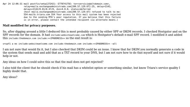 Postfix working on separate server having issues delivering mail to a specific domain смотреть онлайн