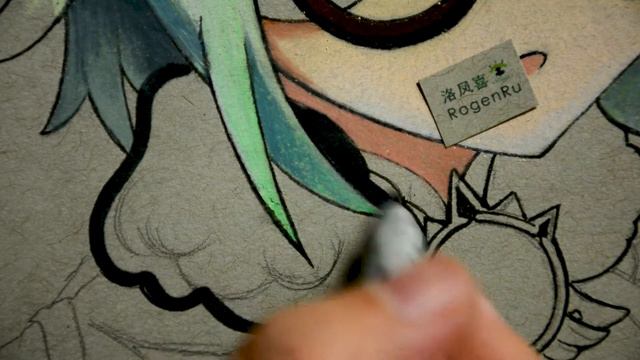 Color manga of Sucrose in Genshin Impact with Prismacolor pencils [185] смотреть онлайн