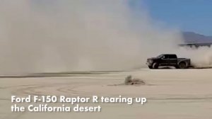 Ford F-150 Raptor R tearing up the California desert | Autoblog Short Cut