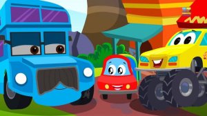Monster Truck Was Hunting | Little Red Car Videos For Children