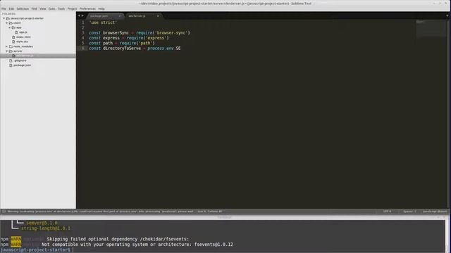 JavaScript Project Starter