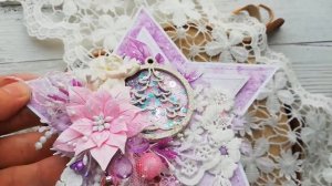 СКРАПБУКИНГ Новогодняя открытка-звезда с шейкером