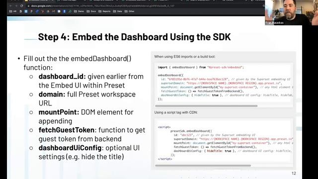 Embedding Dashboards With Superset