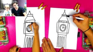 Как нарисовать БИГ БЕН урок рисования для детйе от РыбаКит