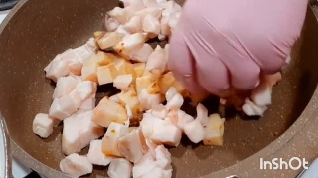 Картофель жареный с салом