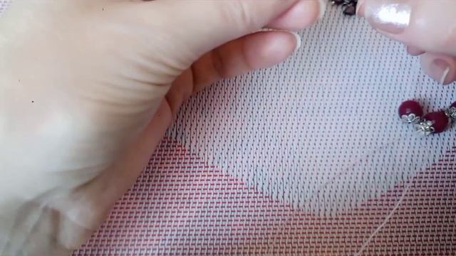 Браслет из гранатовых камушек своими руками ??#Украшения