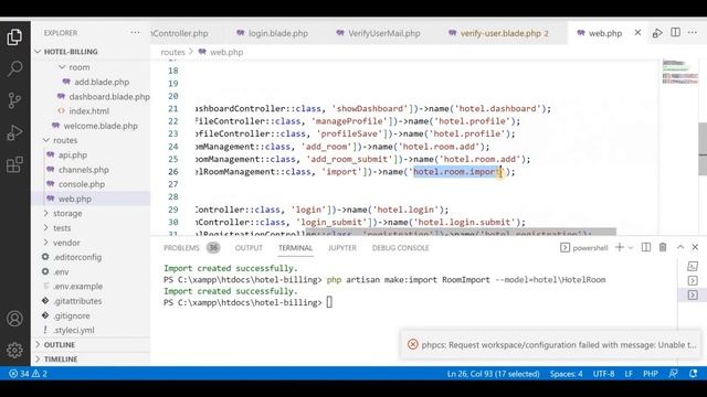 Import & Export Excel sheet  in Laravel | Import excel into database Table in Laravel | Download